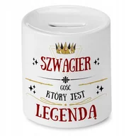 Skarbonki - Skarbonka Dla Szwagra na Urodziny Imieniny Prezent z Nadrukiem ze Zdjęciem + Opakowanie na prezent (wzór 02) - miniaturka - grafika 1