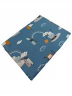 Pościel dla dzieci - Komplet Pościeli Bawełnianej dziecięcej 140x200 Koparki niebieskie - miniaturka - grafika 1