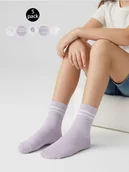 Skarpetki dla dzieci - Sinsay - Prążkowane skarpetki 5 pack - wielobarwny - miniaturka - grafika 1