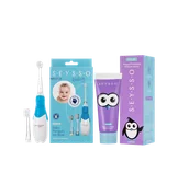Szczoteczki elektryczne - Zestaw SEYSSO Baby Penguin ICE BLUE Szczoteczka soniczna dla dzieci i pasta SEYSSO Kids - miniaturka - grafika 1