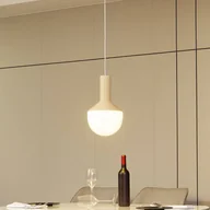 Lampy sufitowe - Lampa wisząca Lucande Florine, beż/opal, ceramika, szkło - miniaturka - grafika 1
