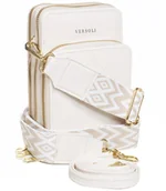 Torebki damskie - Mała prostokątna mini torebka kopertówka 3 komory 2 paski - miniaturka - grafika 1