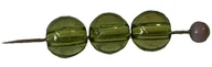 Półfabrykaty do biżuterii - Korale Akrylowe Kula 12mm (8szt) Oliwkowy - miniaturka - grafika 1