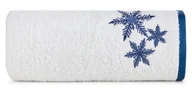 Ręczniki - Ręcznik świąteczny 50x90 cm biały 100% bawełna dekoracja płatki śniegu - miniaturka - grafika 1