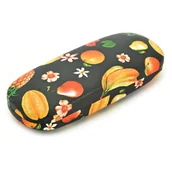 Akcesoria do okularów - Twarde etui na okulary czarne w kolorowe owoce ET-109A - miniaturka - grafika 1