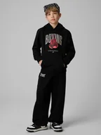 Spodnie i spodenki dla chłopców - 4F Spodnie dresowe joggery chłopięce - czarne 158/164 (12-14 lat) - miniaturka - grafika 1