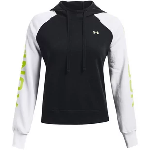 Bluza damska Under Armour Rival Fleece CB Hoodie czarno-biała 1365861 002-M - Bluzy damskie - miniaturka - grafika 1
