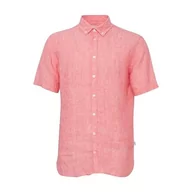Koszule męskie - CASUAL FRIDAY Męska koszula CFAnton 0071 SS 100% lniana koszula koszulowa, 1717551/Paradise Pink Melange, L, 1717551/Paradise Pink Melange, L - miniaturka - grafika 1