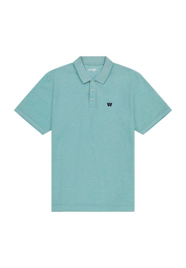 KOSZULKA POLO MĘSKA WRANGLER 112362834 REFINED POLO SHIRT TEAL S