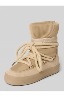 Kozaki z dodatkiem skóry - Tommy Hilfiger - Kozaki damskie - miniaturka - grafika 1