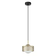 Lampy sufitowe - Lomica D20 lampa wisząca 1-punktowa czarna/złota PND-55456-1M-GD - miniaturka - grafika 1
