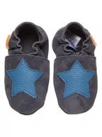 Buciki dla niemowląt - lamino Skórzane buty w kolorze granatowym do raczkowania - miniaturka - grafika 1