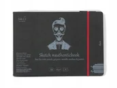 Notesy i bloczki - SMLT smlt 5EB-18st/Black Authentic Line 245 X 176 MM szyta szkicownik authenticbook, 165 GSM lekko strukturalny Czarny, 18 arkuszy papieru 5EB-18ST/BLACK - miniaturka - grafika 1
