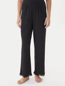 Piżamy damskie - Tommy Hilfiger Spodnie piżamowe UW0UW06074 Czarny Regular Fit - miniaturka - grafika 1