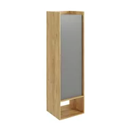 Regały - Szafa 1D Hikora Naturalna / Szary Przykurzony Mobius Halmar Szary Przykurzony, Hikoria Naturalna - miniaturka - grafika 1