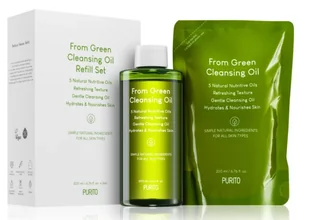 PURITO From Green Cleansing Oil Zestaw Olejeków do Demakijażu 2x200ml - Kosmetyki do mycia twarzy - miniaturka - grafika 1