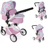 Domki dla lalek - Bayer Chic 595 53 - Wózek dla lalki Kombi MIKA - Różowy, w kwiatki - miniaturka - grafika 1