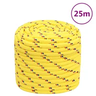 Żeglarstwo - vidaXL Linka żeglarska, żółta, 18 mm, 25 m, polipropylen - miniaturka - grafika 1