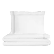 Pościel - Pościel bawełniana Retro 140x200 biała z koronką Mini - miniaturka - grafika 1