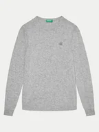 Swetry dla chłopców - United Colors Of Benetton Sweter 1032C106W Szary Regular Fit - miniaturka - grafika 1