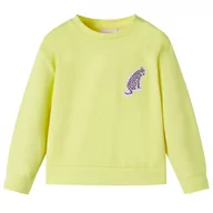 Bluzy dla dziewczynek - Bluza dziecięca 116 żółta długie rękawy polarowa - miniaturka - grafika 1