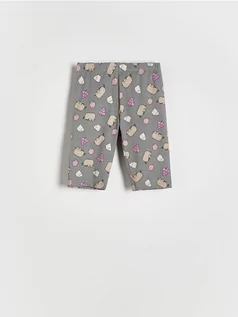 Spodnie i spodenki dla dziewczynek - Reserved - Kolarki z motywem Pusheen - jasnoszary - grafika 1