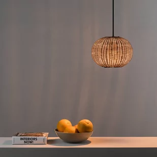 Lampa wisząca Haka z rattanowym kloszem, Ø 25 cm - Lampy sufitowe - miniaturka - grafika 2