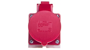 PCE Gniazdo siłowe zasilające stałe IP44 32A 400V 3P+Z mała obudowa 124-6k - Gniazdka elektryczne - miniaturka - grafika 2