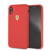 Etui i futerały do telefonów - Ferrari Hardcase do iPhone XR czerwony/Silicone FESSIHCI61RE - miniaturka - grafika 1