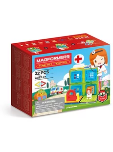 Magformers 22-częściowy zestaw magnetyczny Town" - 3+ - Klocki - miniaturka - grafika 1
