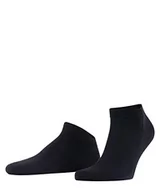 Skarpetki męskie - FALKE Mężczyźni Skarpety do trampek ClimaWool M SN Trwały Lyocell Wełna krótkie jednokolorowe 1 Para, Niebieski (Dark Navy 6370), 43-44 - miniaturka - grafika 1