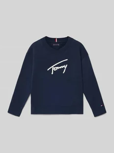 Sweter z dzianiny o kroju regular fit z czystej bawełny model ‘VARSITY’ - Swetry dla chłopców - miniaturka - grafika 1