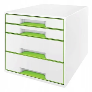 Leitz INNY Pojemnik Z Szufladami Wow Cube Zielony 135L004 4002432123575 - Półki na dokumenty - miniaturka - grafika 1