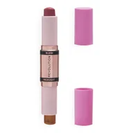 Rozświetlacze do twarzy i ciała - Makeup Revolution Blush & Highlight Stick Róż i Rozświetlacz w Sticku Flushing Pink - miniaturka - grafika 1