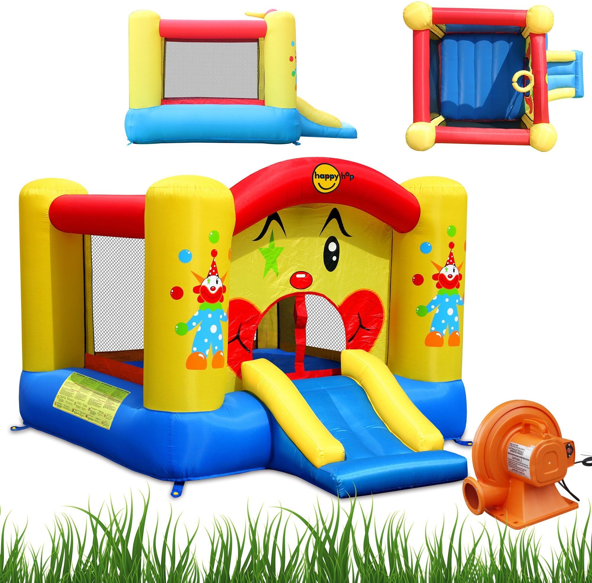 4iQ Group Nadmuchiwany zamek CLOWN NEW trampolina HappyHop dmuchawa