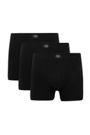 Majtki męskie - DEFACTO CZARNE BOKSERKI MĘSKIE ZESTAW 3 SZTUK BAWEŁNA ELASTAN M 5DA - miniaturka - grafika 1