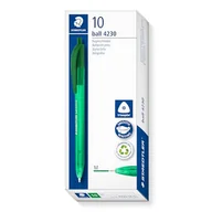 Długopisy - STAEDTLER 4230 M-5 chowany tęczowy długopis - zielony (pudełko 10 sztuk) - miniaturka - grafika 1