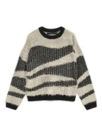 Swetry damskie - Vero Moda Sweter w kolorze kremowo-antracytowym - miniaturka - grafika 1