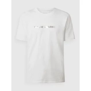 Koszulki męskie - T-shirt z nadrukiem z logo - Baldessarini - grafika 1