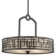 Lampy sufitowe - Lampa wisząca Loom - kolor beżowy, brązowy - KL/LOOM/P/A - miniaturka - grafika 1