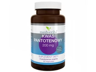 Medverita Medverita, Kwas pantotenowy, 500 mg, 120 kapsułek - Witaminy i minerały dla sportowców - miniaturka - grafika 1