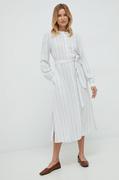 Sukienki - Tommy Hilfiger sukienka kolor biały maxi prosta - miniaturka - grafika 1