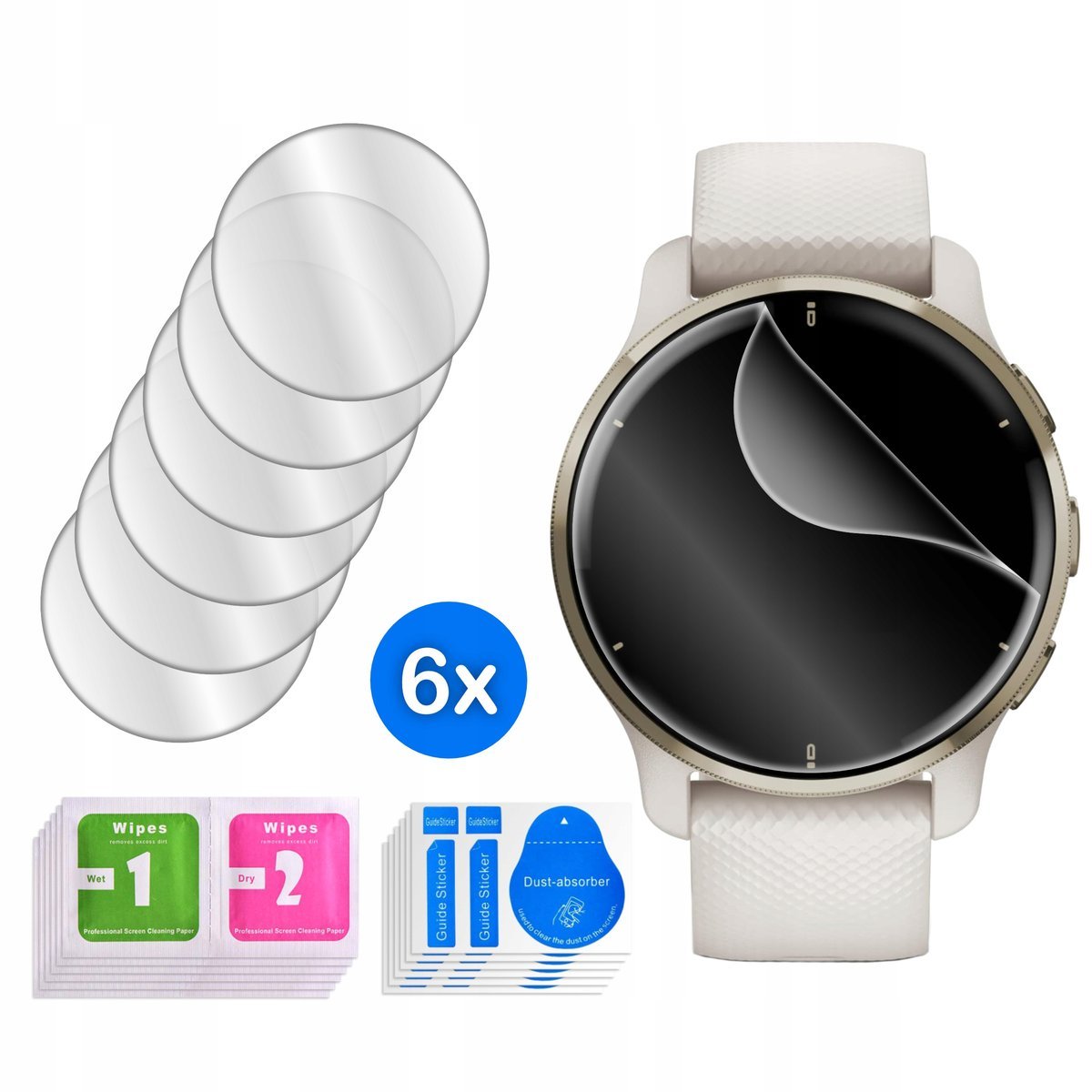 FOLIA do Garmin Venu 2 Plus HYDROŻELOWA OCHRONNA na ekran 3D 6 sztuk