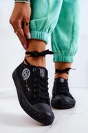 Trampki damskie - Damskie Tenisówki Trampki BIG STAR JJ274A256 Czarne-36 - miniaturka - grafika 1