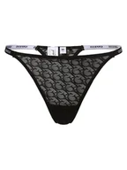 Majtki damskie - GUESS - Stringi damskie, czarny - miniaturka - grafika 1