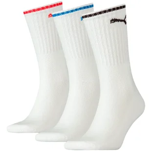 Skarpety Puma Sport Crew Stripe 3Pack białe - Skarpetki sportowe męskie - miniaturka - grafika 1