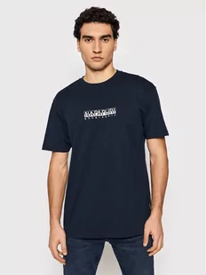 Napapijri T-Shirt S-Box Ss 3 NP0A4GDR Granatowy Regular Fit - Koszulki męskie - miniaturka - grafika 1