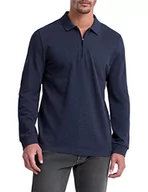 Bluzy męskie - Pierre Cardin Męska bluza polo z długim rękawem, Black Iris, 6XL - miniaturka - grafika 1