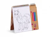 Maskotki i pluszaki - NICI kolorowanka Konie + 8 kredek - miniaturka - grafika 1