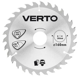 VERTO Tarcza do pilarki, widiowa, 160 x 30 mm, 30 zębów - Akcesoria do elektronarzędzi - miniaturka - grafika 1